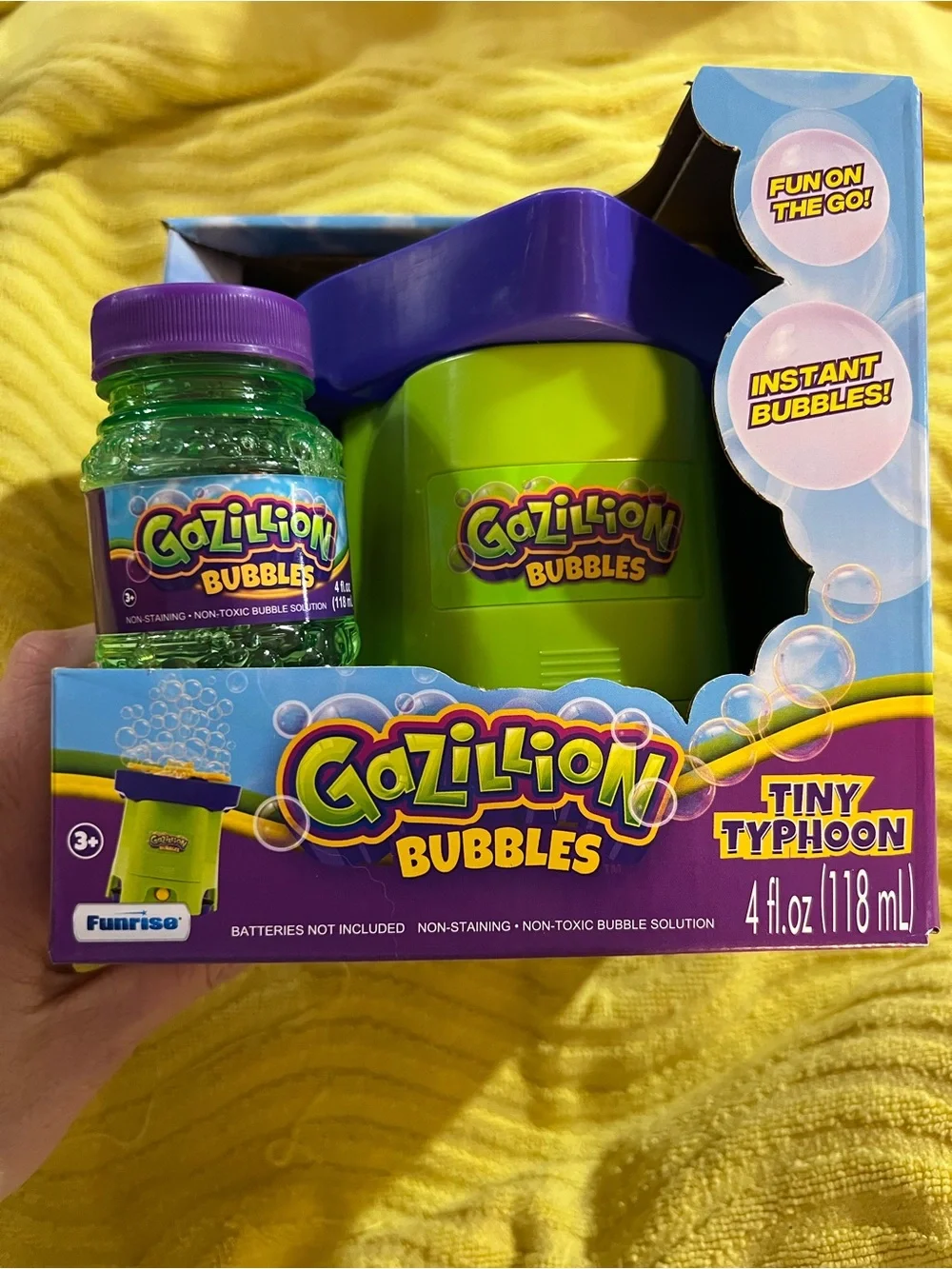2-Tiny Typhoon Bubble Machine - Green & Purple Gazillion Bubbles